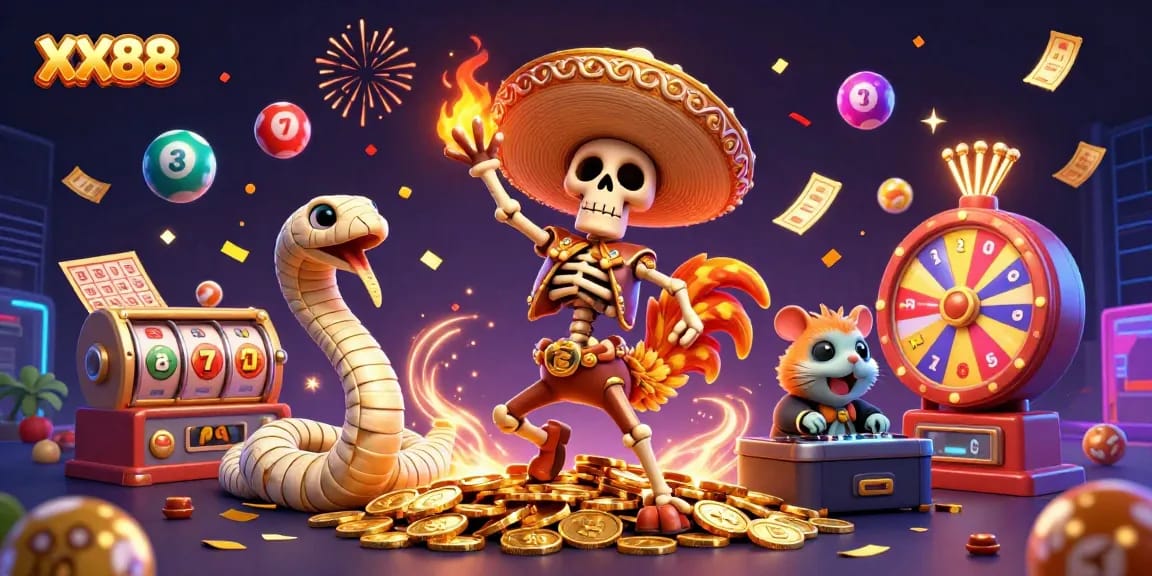 Engage with XX88 and win big with vibrant 3D casino-themed explosions of fun and excitement.