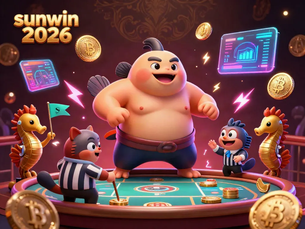 Experience thrilling gameplay at sunwin 2026 with cartoon fugu in an underwater casino setting.