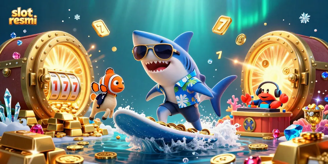 Experience fun with slot resmi in an epic 3D underwater scene featuring vibrant characters and treasures.