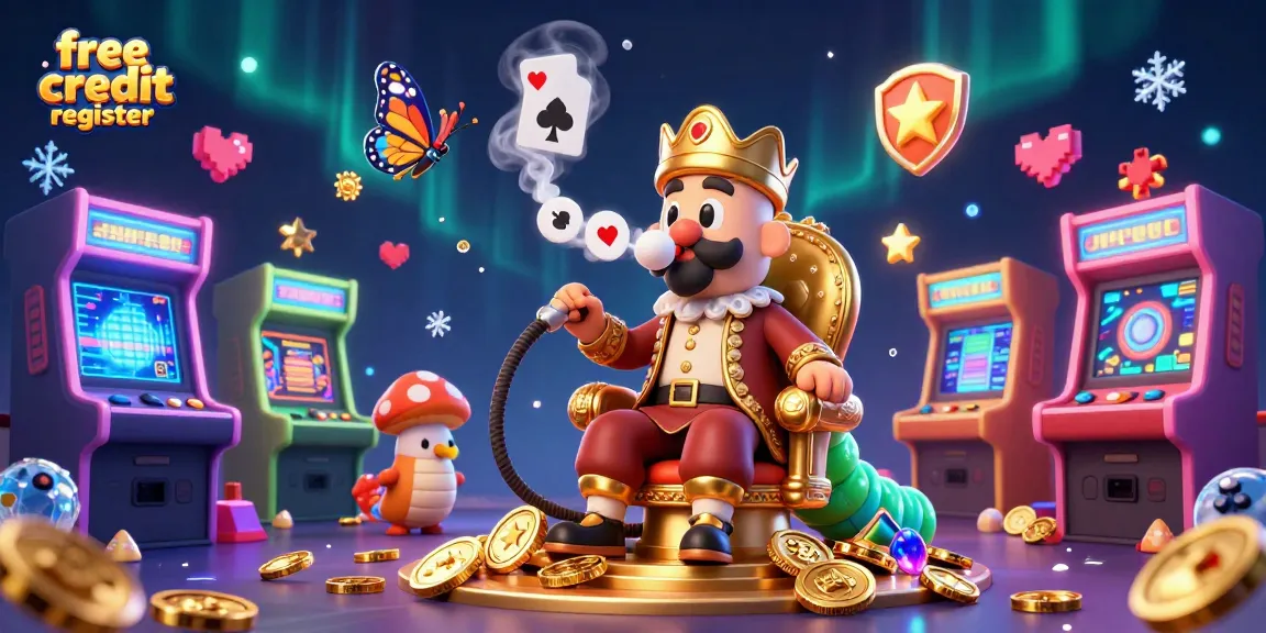 Experience the excitement of free credit register bonuses with dynamic casino elements and vibrant characters.